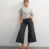 Tsvera – Jeans court à taille haute et coupe large