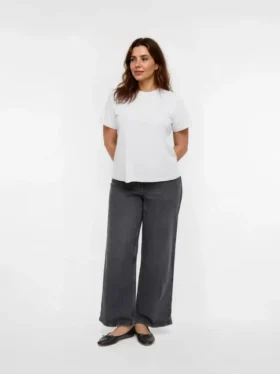 Vmcmira – Jeans court à taille mi-haute et coupe large