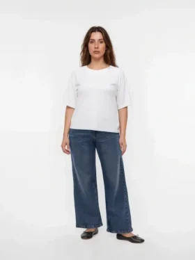 Vmcmira – Jeans court à taille mi-haute et coupe large