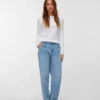 Vmetna High Rise Jeans with Barrel Fit Cut