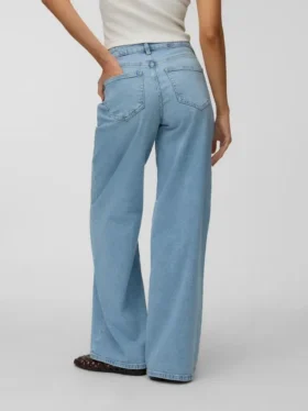 Vmsandie – Jeans court à taille mi-haute et coupe large