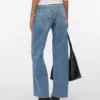 Vmsandie-Stretch Mid Rise Wide Leg Fit Jeans