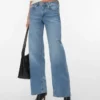 Vmsandie-Stretch Mid Rise Wide Leg Fit Jeans
