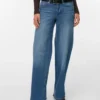 Vmsandie-Stretch Mid Rise Wide Leg Fit Jeans