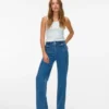 Vmtessa – Jeans court taille haute coupe large