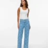Vmtessa – Jeans court taille haute coupe large
