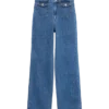 Vmtessa – Jeans court taille haute coupe large