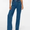 Vmtessa – Jeans court taille haute coupe large