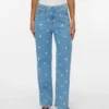 Vmtessa – Jeans court taille haute coupe large