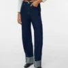 Vmtessa – Jeans court taille haute coupe large