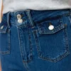 Vmtessa – Jeans court taille haute coupe large